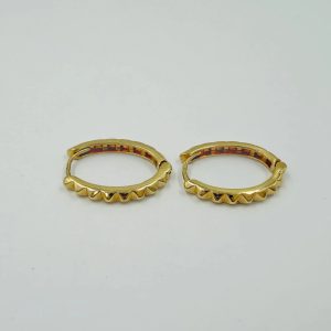 Boucles d'oreilles créoles facettées jaune [B.FETHI™]