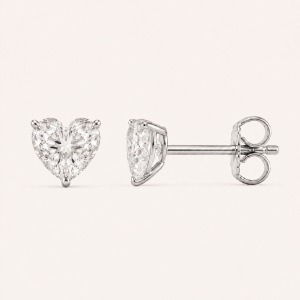 Boucles Studs Diamants de Laboratoire Coeurs 0,50 ct [B.FETHI™]