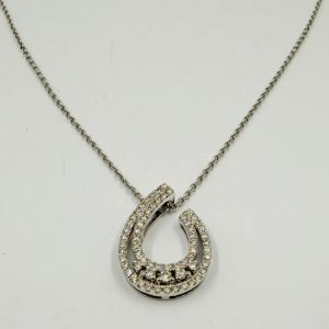 Collier en or gris serti de diamants – 0,43 ct [B.FETHI™]