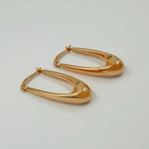 Boucles d'Oreilles Goutte en Or Rose 18K [B.FETHI™]