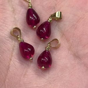 Pendentif ruby en or 18k [B.FETHI™]