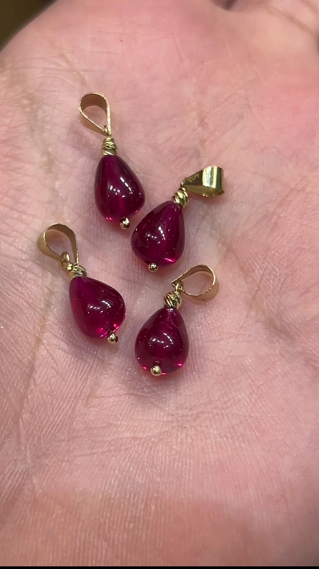 Pendentif ruby en or 18k [B.FETHI™]