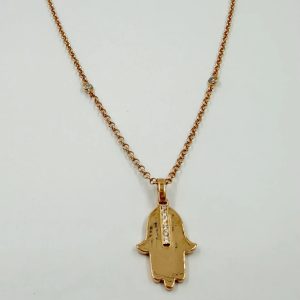 Collier Khmissa en Or Rose 18K [B.FETHI™]
